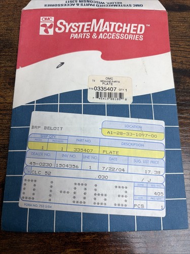 Omc johnson evinrude - johnson, 335407